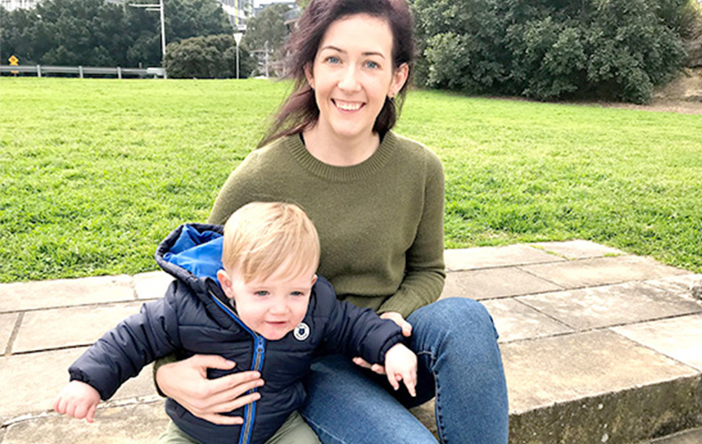 Mum and baby at the park.